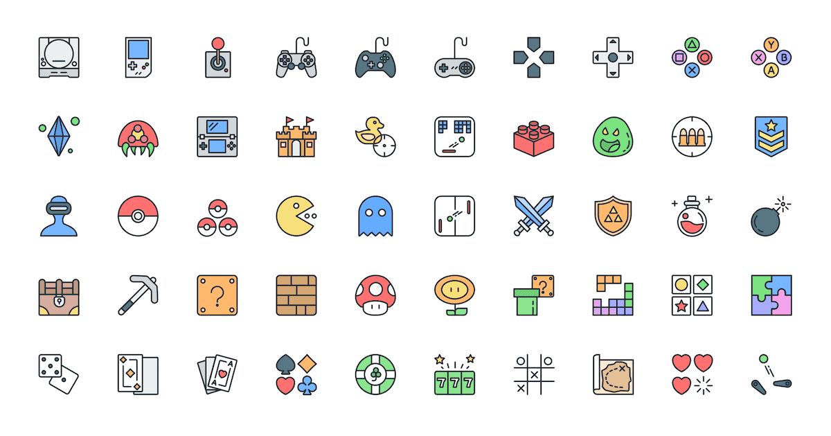 Colorful Icons - 10 Gaming